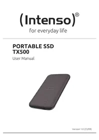 Notice INTENSO TX500 Disque dur