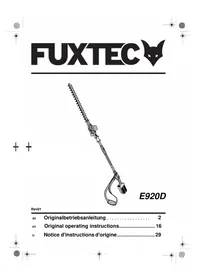Notice Fuxtec E920D Hedge trimmers