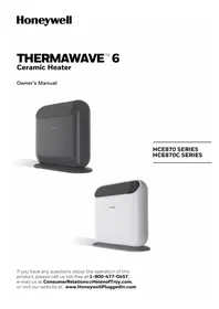 Notice HONEYWELL THERMAWAVE 6 HCE870C Radiateur électrique