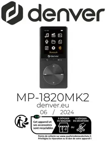 Notice DENVER MP-1820 Lecteur mp3