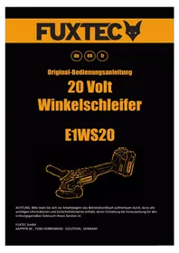 Notice Fuxtec FX-E1WS20 Grinder