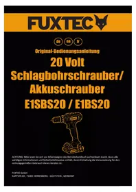 Notice Fuxtec FX-E1BS20 Drill