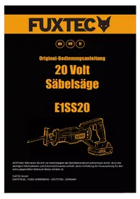 Notice Fuxtec FX-E1SS20 Saw