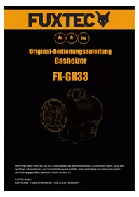 Notice Fuxtec FX-GH33 Chauffage