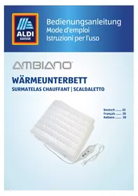 Notice Ambiano GT-HUB-04 Coperta/cuscino riscaldato