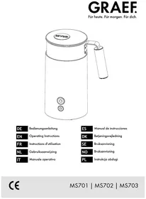 Notice GRAEF MS702 Mousseur à lait
