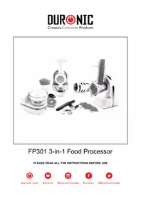 Notice Duronic FP301 Trituratore meccanico