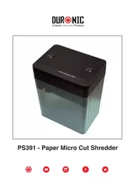 Notice Duronic PS391 Distruggi documenti