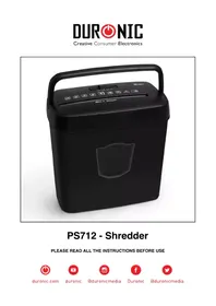 Notice Duronic PS712 Distruggi documenti