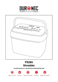 Notice Duronic PS285 Distruggi documenti