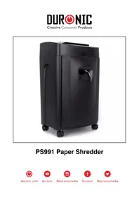 Notice Duronic PS991 Distruggi documenti