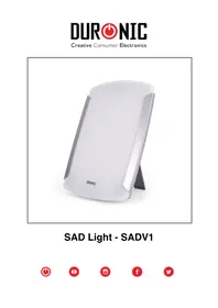 Notice Duronic SADV1 Lampada