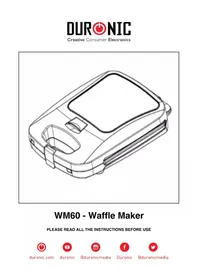 Notice Duronic WM60 Plancha para gofres