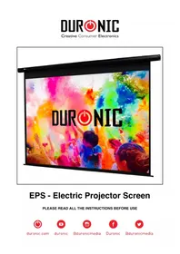 Notice Duronic EPS Écran de projection