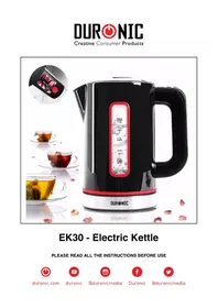 Notice Duronic EK30 Bollitore