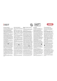Notice ABUS FPR217 Serrure