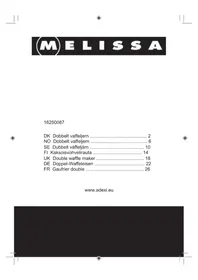 Notice Melissa 16250087 Gaufrier