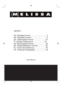 Notice Melissa 16670071 Tondeuse à barbe