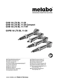 Notice METABO GVB 18 LTX BL 11-7 HT Broyeur