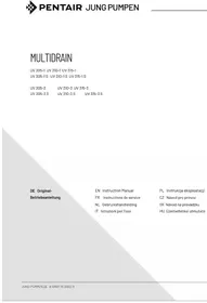 Notice JUNG MULTIDRAIN UV300 Pompe à eau