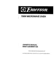 Notice Emerson MW9712B Micro-ondes