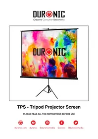 Notice Duronic TPS Écran de projection