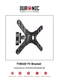 Notice Duronic TVB420 Soporte de pared para televisión