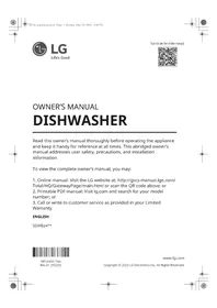 Notice LG SDWB24W3 Lavavajillas