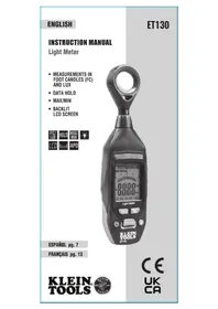 Notice Klein Tools ET130 Luxemètre