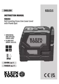Notice Klein Tools 93LCLS Niveau laser