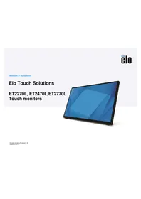 Notice ELO 2470L Moniteur