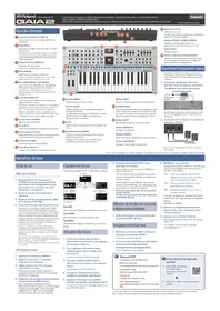 Notice ROLAND GAIA 2 Synthétiseur