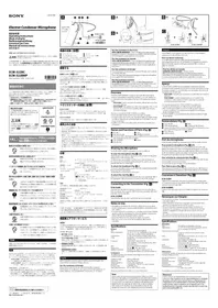 Notice SONY ECM-322BMP Microphone
