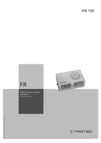 Notice TROTEC HG 135 Déshumidificateur