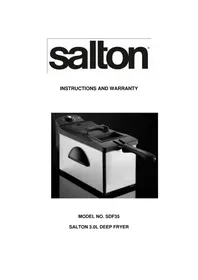 Notice Salton SDF35 Friteuse