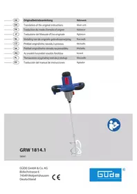 Notice Güde GRW 1814.1 Festékkeverő