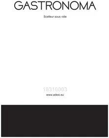 Notice Gastronoma 18310003 Appareils à emballage sous vide