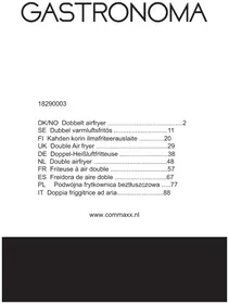 Notice Gastronoma 18290003 Friteuse