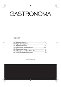 Notice Gastronoma 18310007 Trancheuse