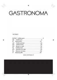 Notice Gastronoma 18120001 Moulin à café
