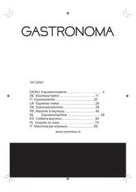 Notice Gastronoma 18110001 Machine à café
