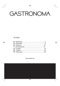 Notice Gastronoma 18140002 Grille pain