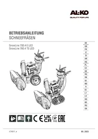 Notice AL-KO SNOWLINE 760.4 TE LED Souffleur à neige