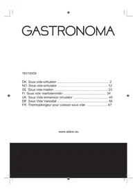 Notice Gastronoma 18310009 Machine sous vide