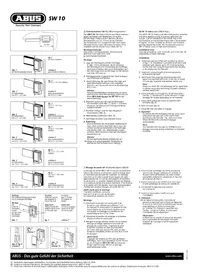 Notice ABUS SW10 Serrure