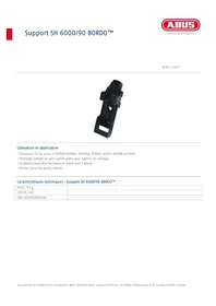Notice ABUS SH6000 Serrure