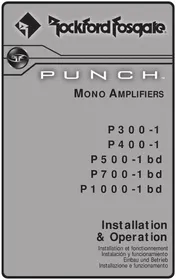 Notice Rockford Fosgate PUNCH P400-1