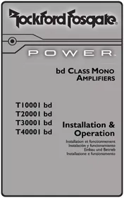 Notice Rockford Fosgate POWER T40001BD