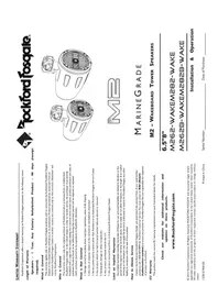 Notice Rockford Fosgate M262-WAKE Haut-parleur