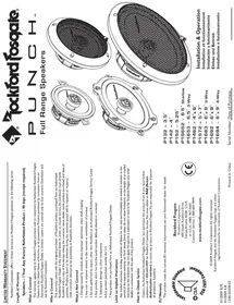 Notice Rockford Fosgate PUNCH P1653 Haut-parleur